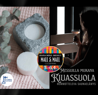 Ihana Minä -messut kauppakeskus Goodmanissa Hämeenlinnassa 5.-6.4. Kiuassuola mukana messuilla