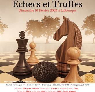 Affiche échecs et truffes