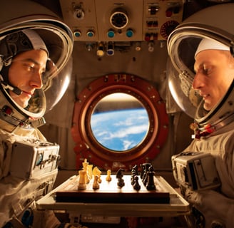 Partie d'échecs dans l'espace