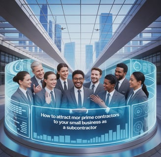 a group of business people standing in front of a large screen