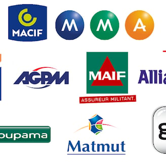 a group of logos of various brands of business