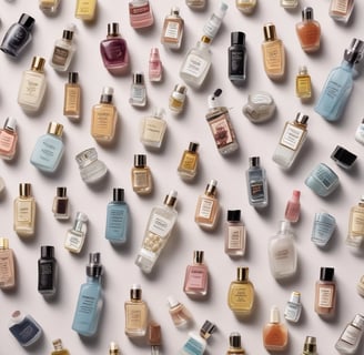 A cozy interior with soft lighting features a decorative table with a vase of flowers and small objects, such as a candle and a teapot. The wall is adorned with a grid of sticky notes or small papers. A mirror reflects part of the room, adding depth. A chair and a rustic lantern are situated near a brick wall lined with bottles.