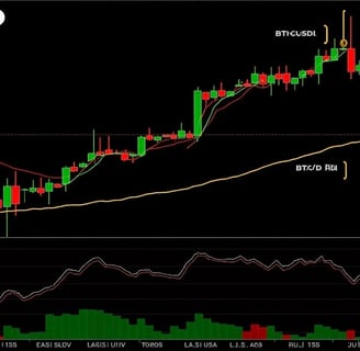 grafico de analise tecnica, com medias moveis no btc/USD