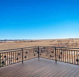 Private Deck View Raz Hideaway Ranch Sturgis South Dakota Black Hills Bear Butte National Monument