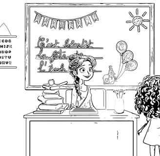 coloriage lily au tableau de maissanahbooks