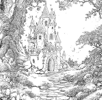 coloriage chateau de lily de maissanahbooks