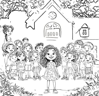 coloriage photo de classe lily de maissanahbooks