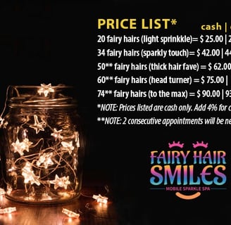 Fairy Hair Smiles Price List