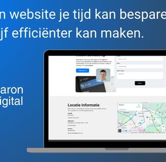 a laptop computer screen displaying a website page with a map of the area