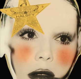 halsey's album cover the great impersonator