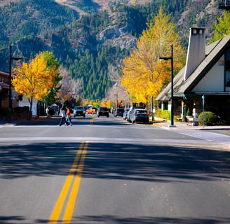 Main Street in Sun Valley Idaho.