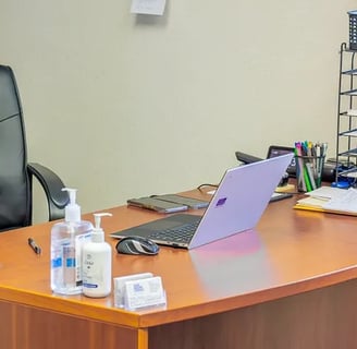 Desk inside Idaho Bonding Company Bail Bonds main office in Boise Idaho