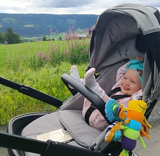 Su mažu vaiku keliaujame gamtoje Norvegijoje