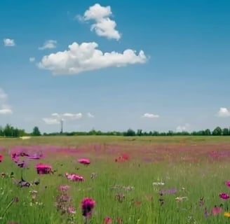 champs de fleurs