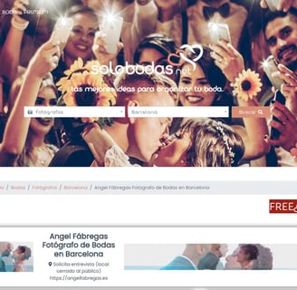 Angel fábregas fotógrafo de Bodas en Barcelona en el Portal de Bodas SoloBodas.net