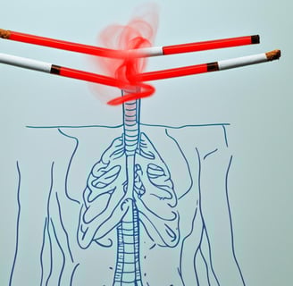 a drawing of a human skeleton with cigarettes and cigarettes