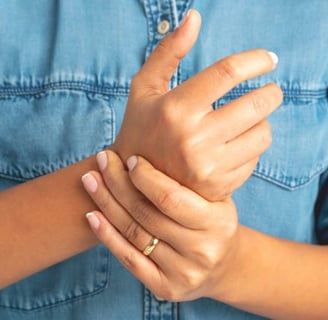 a woman with a ring on her finger