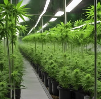 cannabis plants growing with hydroponics