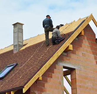 a man standing on a roof top with a roof top