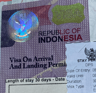 Indonesian visa on arrival step by step process