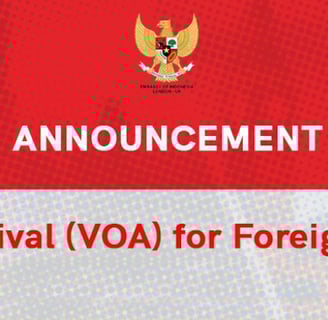 Indonesia visa on arrival for foreign travel