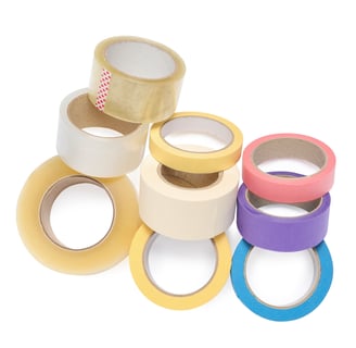 a group of tapes with various colors of tape