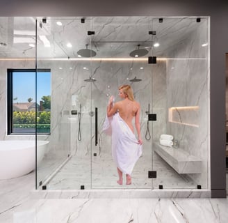 Smartglass Shower Transform your bathroom into an oasis of privacy and design! Discover the shower