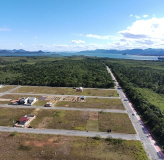 Loteamento Cidade do Capri em Sao Francisco do Sul - visao area