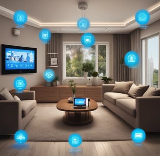 Bright living room with modern inventory