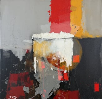 a painting of a cupcake with a cupcake on it