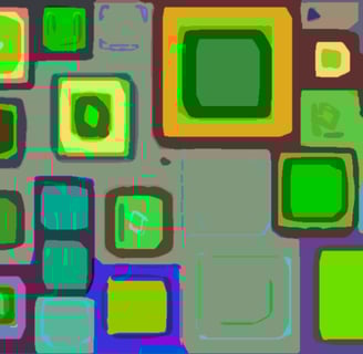 a bunch of different colored squares of different colors