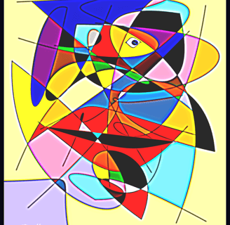 a painting  a colorful abstract design