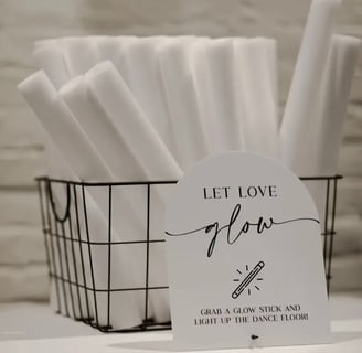 a basket of paper towels and a sign that says let's love flow