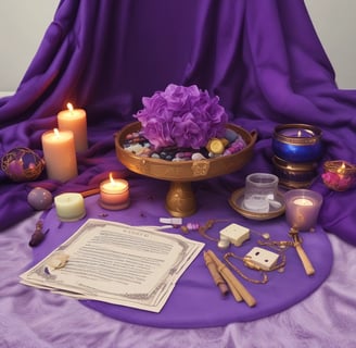 Nappe mauve ambiance mystique