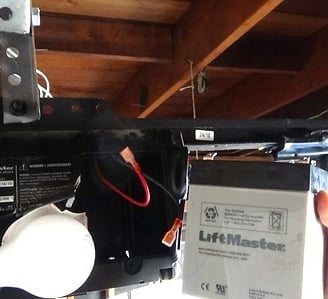 Garage door opener battery backup replacement.