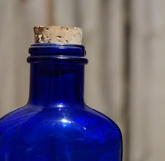 cobalt blue bottles
