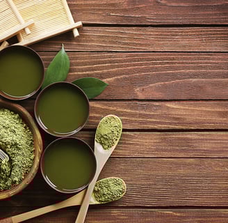 preparing green tea face toner