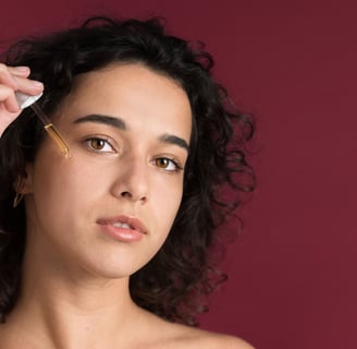 applying under eye serum