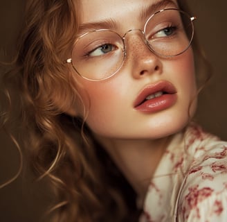 a woman with glasses and a white shirt back to school editorial