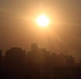 Vista do céu a partir da zona norte da cidade de São Paulo, nesta manhã de 25 de setembro de 2024.
