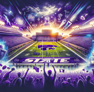 Electrifying Atmosphere at a Kansas State Wildcats Football Game - Packed Stadium, Cheering Fans 