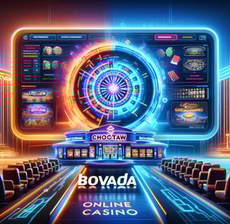 Bovada's modern interface overshadows traditional Choctaw Casino.