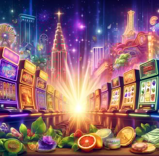 Colorful online slot machines showcasing themes from classic to cinematic.