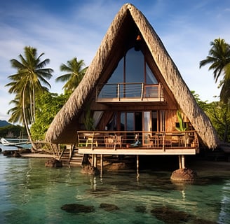 a house with a thatched roof