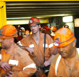 Miners cap headlamps are part of miners PPE