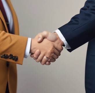 two person handshaking