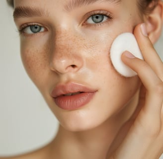 a woman with frecked skin and freckers on her face