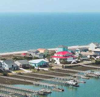 Oak Island Strand Docks Boats ICW Intercoastal Waterway