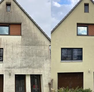 Fassaden-, Dach-, Fenster-, PV- und Pflastersteinreinigung von Easy-Sauber – gründlich, professionel