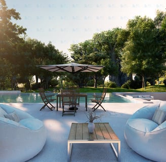 Modern exterior 3D rendering 